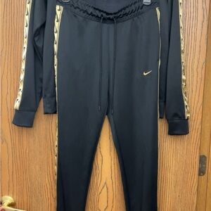 Nike Black Tracksuit with Gold Details